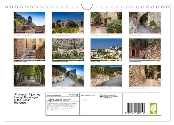 Produktbild: Provence. A journey through the villages of the French Provence (Wall Calendar 2027 DIN A4 landscape), CALVENDO 12 Month Wall Calendar