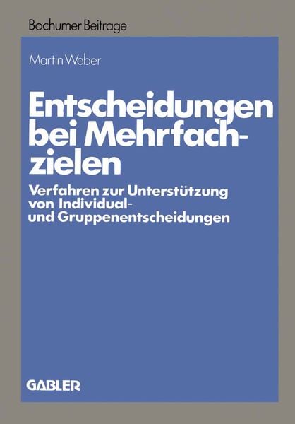 Produktbild: Entscheidungen bei Mehrfachzielen