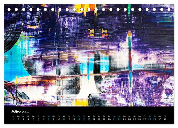 Produktbild: Abstraktes - Harmonie des Zufalls in Formen und Farben (Tischkalender 2026 DIN A5 quer), CALVENDO Monatskalender
