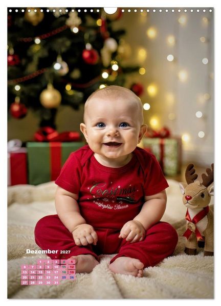 Produktbild: Gl&uuml;ckliche Babys (Wandkalender 2027 DIN A3 hoch), CALVENDO Monatskalender