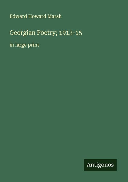 Produktbild: Georgian Poetry; 1913-15
