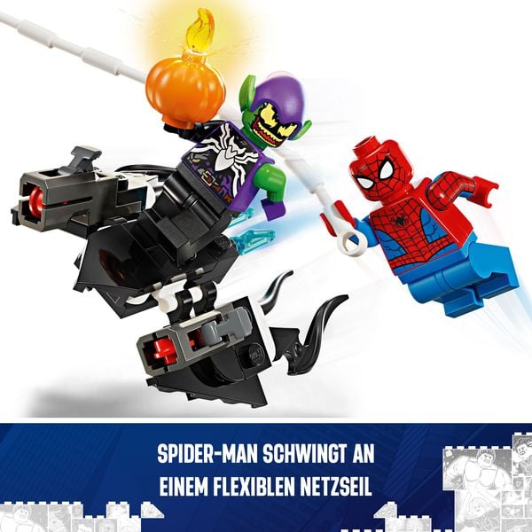 LEGO Marvel 76279 Spider-Mans Rennauto & Venom Green Goblin Spielzeug-Set