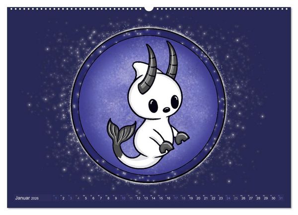 Produktbild: Geister Sternzeichen (Wandkalender 2026 DIN A2 quer), CALVENDO Monatskalender