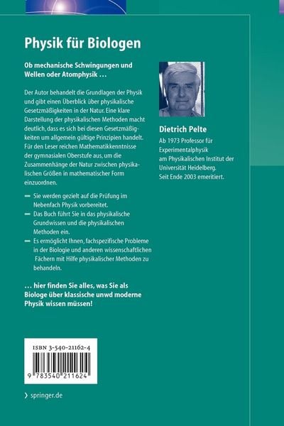 Produktbild: Physik f&uuml;r Biologen