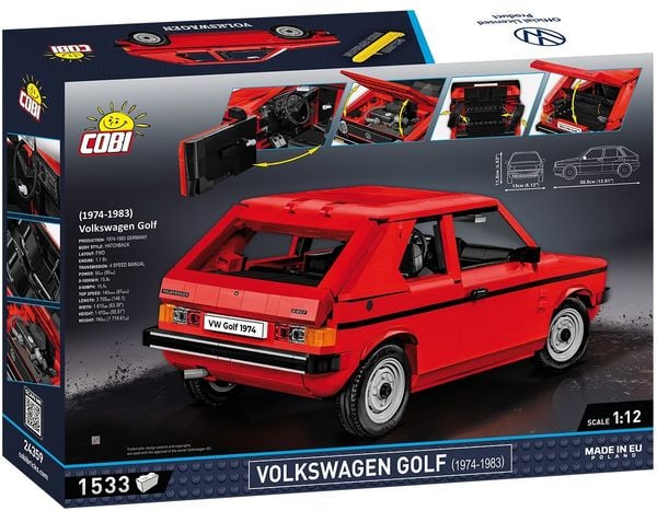 Produktbild: COBI Cars 24359 - Golf 1974-83, Ma&szlig;Stab 1:12, Bausatz 1533 Klemmbausteine