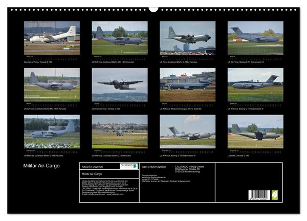 Produktbild: Milit&auml;r Air-Cargo (Wandkalender 2026 DIN A2 quer), CALVENDO Monatskalender