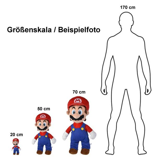 Produktbild: Nintendo Super Mario Premium Pl&uuml;sch Mario XXL, 70 cm