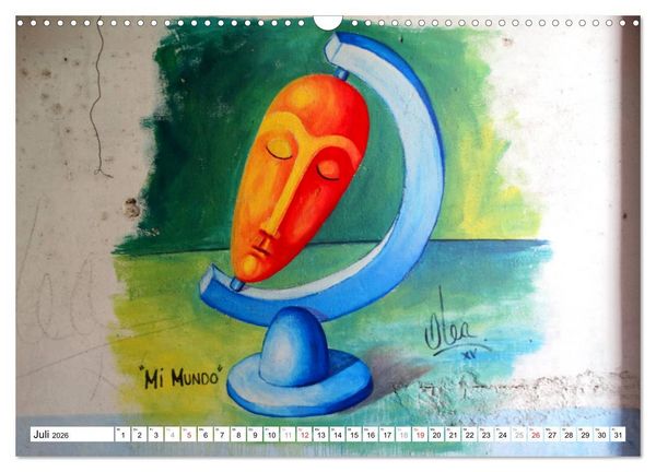 Produktbild: Gesichter Kubas - Havanna Graffiti (Wandkalender 2026 DIN A3 quer), CALVENDO Monatskalender