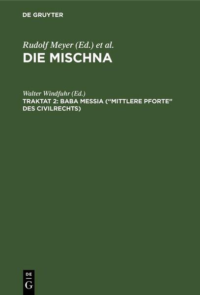 Produktbild: Baba me&szlig;ia ("Mittlere Pforte" des Civilrechts)