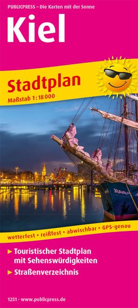 Kiel. Stadtplan 1:16 000