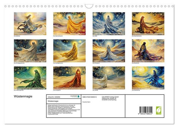 Produktbild: W&uuml;stenmagie (Wandkalender 2027 DIN A3 quer), CALVENDO Monatskalender