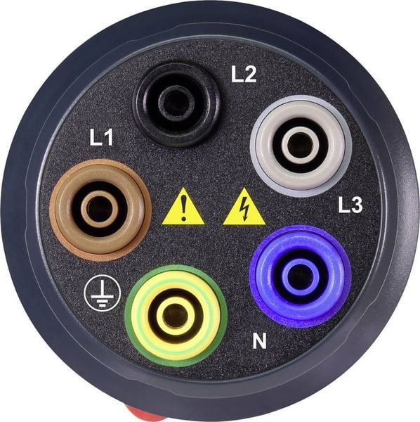Produktbild: VOLTCRAFT VMA-3L 32 Messadapter CEE-Stecker 32A 5polig - Buchse 4mm Dunkelgrau, Rot