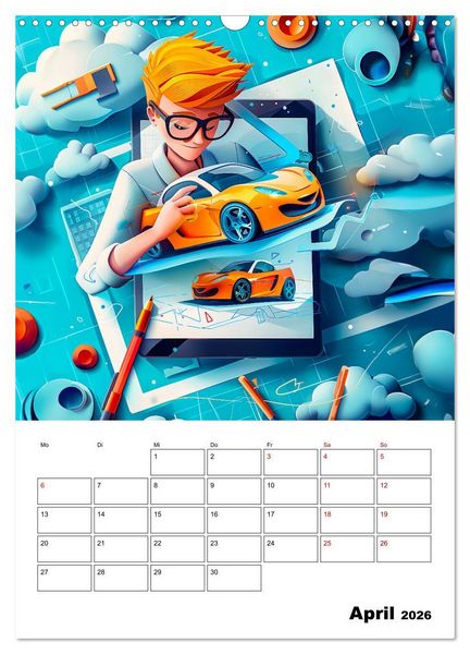 Produktbild: Traumjobs von Morgen - Der Zukunfts-Planer f&uuml;r gro&szlig;e Tr&auml;ume (Wandkalender 2026 DIN A3 hoch), CALVENDO Monatskalender