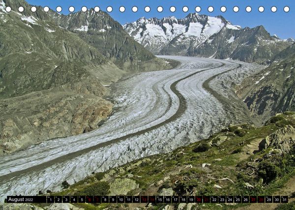 Produktbild: Aletschgletscher - Gr&ouml;&szlig;ter und l&auml;ngster Gletscher der Alpen (Tischkalender 2022 DIN A5 quer)