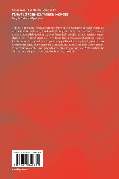 Produktbild: Passivity of Complex Dynamical Networks