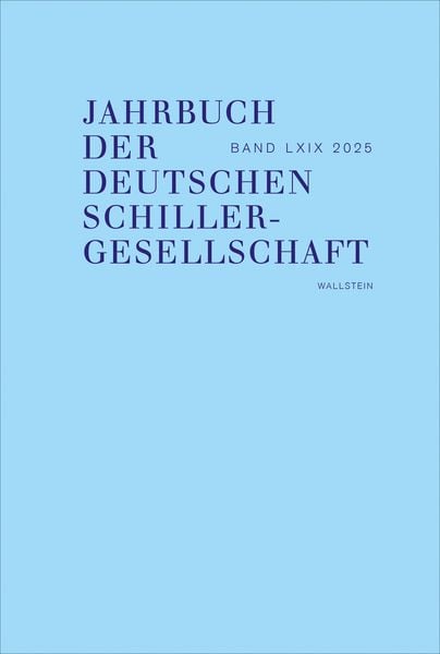 Produktbild: Jahrbuch der Deutschen Schillergesellschaft