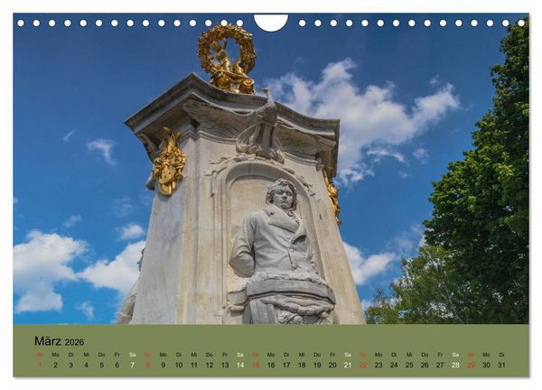Produktbild: Gro&szlig;er Tiergarten Berlin - Von Dichtern und Komponisten (Wandkalender 2026 DIN A4 quer), CALVENDO Monatskalender