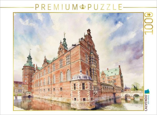 CALVENDO Puzzle Schloss Frederiksborg, Hillerød | 1000 Teile Lege-Größe 64x48cm Foto-Puzzle für glückliche Stunden