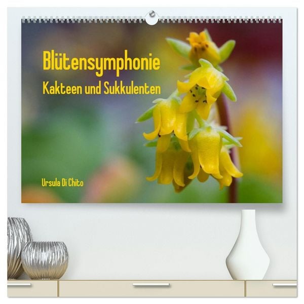 Produktbild: Bl&uuml;tensymphonie - Kakteen und Sukkulenten (hochwertiger Premium Wandkalender 2026 DIN A2 quer), Kunstdruck in Hochglanz