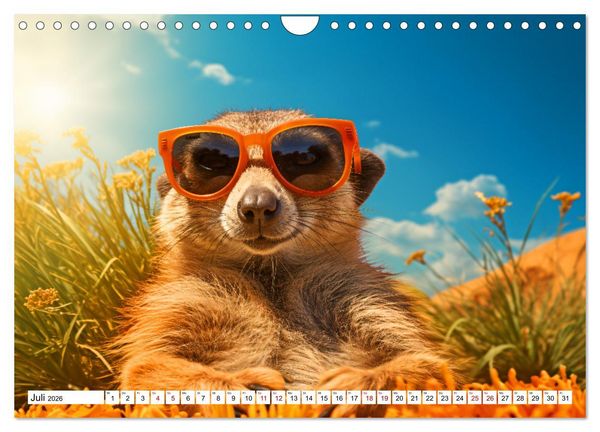 Produktbild: Sonnige Schnappsch&uuml;sse - Ein Jahr voller fr&ouml;hlicher Tiere (Wandkalender 2026 DIN A4 quer), CALVENDO Monatskalender