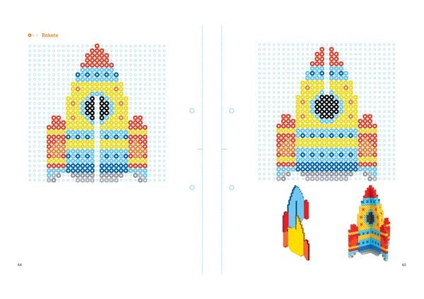 Produktbild: Mein buntes Vorlagenbuch: B&uuml;gelperlen 3D-Motive. 47 Figuren zum Zusammenstecken
