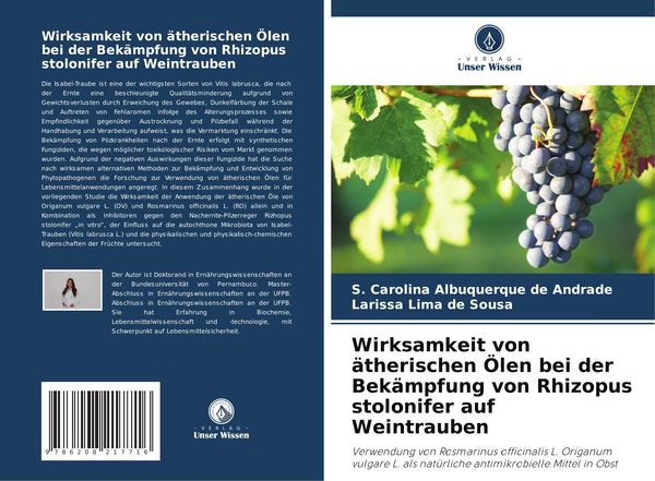 Produktbild: Wirksamkeit von &auml;therischen &Ouml;len bei der Bek&auml;mpfung von Rhizopus stolonifer auf Weintrauben