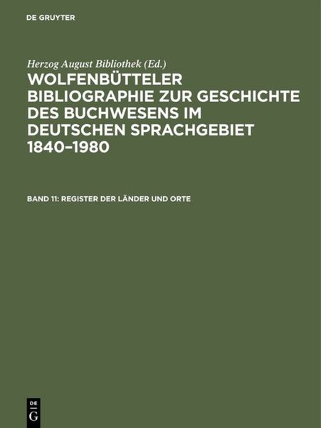 Produktbild: Register der L&auml;nder und Orte