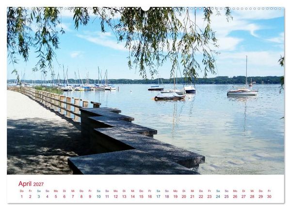 Produktbild: Hier f&uuml;hle ich mich zuhause - Landsberg am Lech und Ammersee (hochwertiger Premium Wandkalender 2027 DIN A2 quer), Kunstdruck in Hochglanz