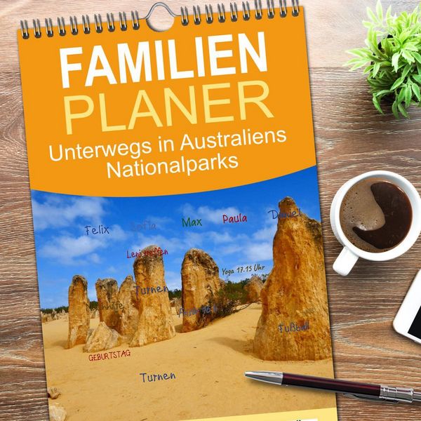 Produktbild: Familienplaner 2026 - Unterwegs in Australiens Nationalparks mit 5 Spalten (Wandkalender, 21 x 45 cm) CALVENDO