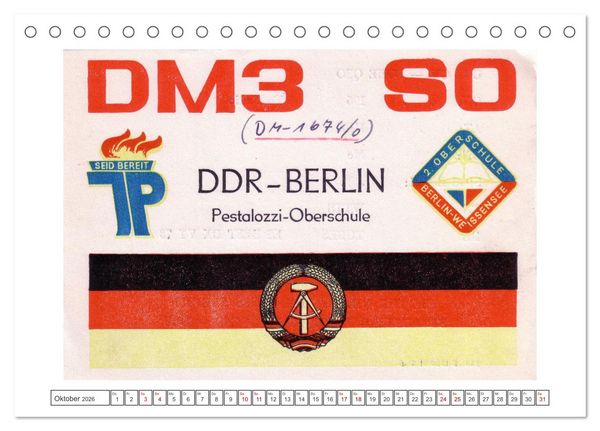 Produktbild: DDR Amateurfunk Historische Karten (Tischkalender 2026 DIN A5 quer), CALVENDO Monatskalender