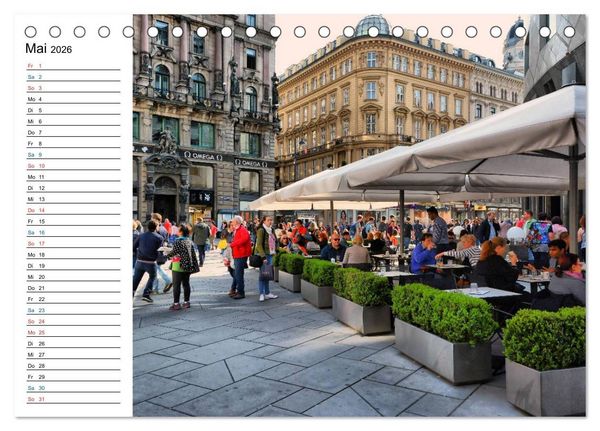 Produktbild: Wien - &Ouml;sterreichs charmante Hauptstadt (Tischkalender 2026 DIN A5 quer), CALVENDO Monatskalender