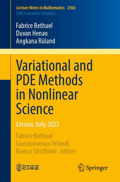 Produktbild: Variational and PDE Methods in Nonlinear Science