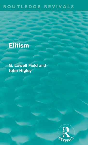 Produktbild: Elitism (Routledge Revivals)