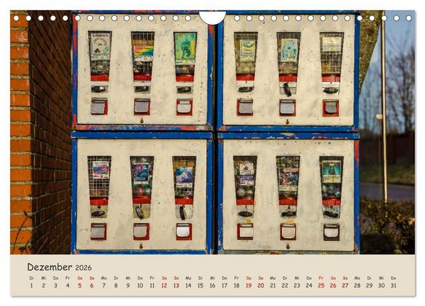 Produktbild: Kaugummiautomaten (Wandkalender 2026 DIN A4 quer), CALVENDO Monatskalender