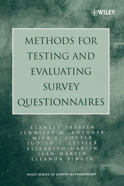 Produktbild: Methods for Testing and Evaluating Survey Questionnaires