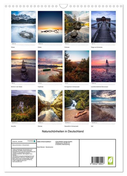 Produktbild: Natursch&ouml;nheiten in Deutschland (Wandkalender 2026 DIN A3 hoch), CALVENDO Monatskalender
