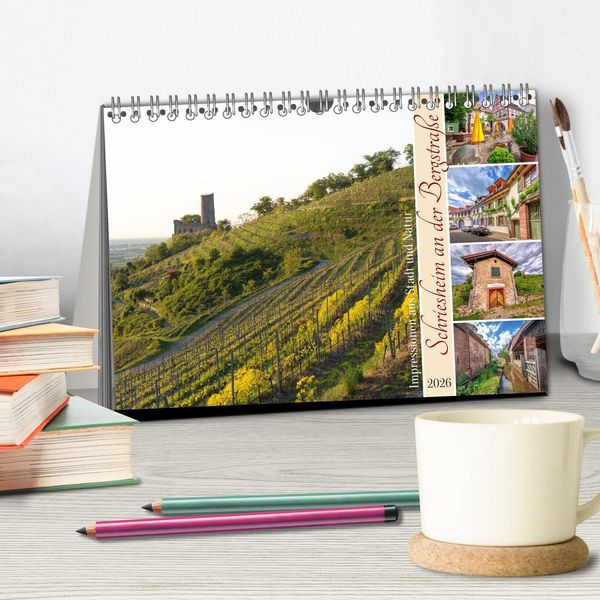 Produktbild: Schriesheim an der Bergstra&szlig;e - Impressionen aus Stadt und Natur (Tischkalender 2026 DIN A5 quer), CALVENDO Monatskalender