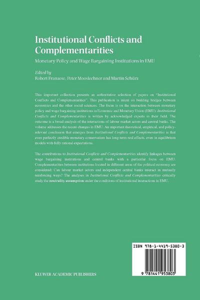 Produktbild: Institutional Conflicts and Complementarities