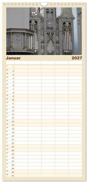 Produktbild: Familienplaner 2027 - Fantastische Welt der Orgeln mit 5 Spalten (Wandkalender, 21 x 45 cm) CALVENDO