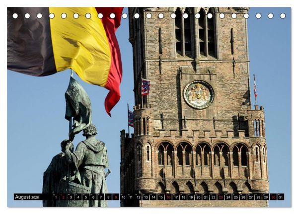 Produktbild: Br&uuml;gge - Belgien (Tischkalender 2026 DIN A5 quer), CALVENDO Monatskalender