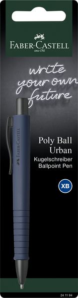 FABER-CASTELL Kugelschreiber Poly Ball XB Urban, stone gray, navy blue und all black sortiert