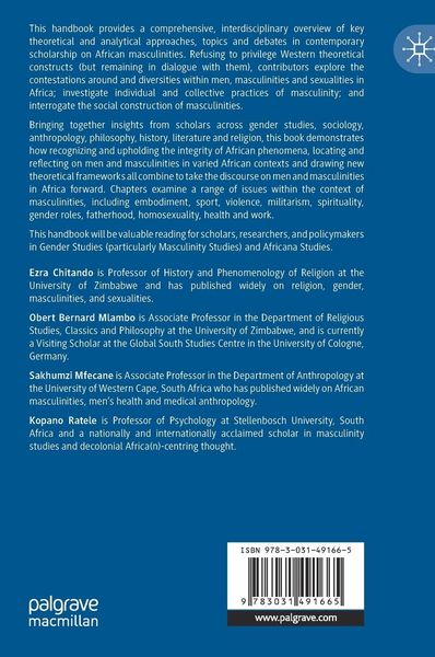 Produktbild: The Palgrave Handbook of African Men and Masculinities