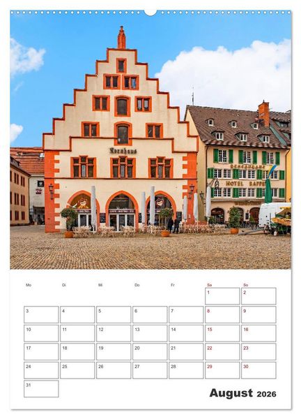 Produktbild: Freiburg - Reiseplaner (Wandkalender 2026 DIN A2 hoch), CALVENDO Monatskalender