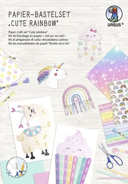 Produktbild: URSUS Kinder-Bastelsets Papier-Bastelset Cute rainbow