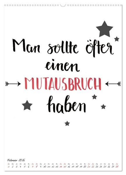Produktbild: Spruch-Reich-handgeschriebene Spr&uuml;che von frech bis weise (hochwertiger Premium Wandkalender 2026 DIN A2 hoch), Kunstdruck in Hochglanz