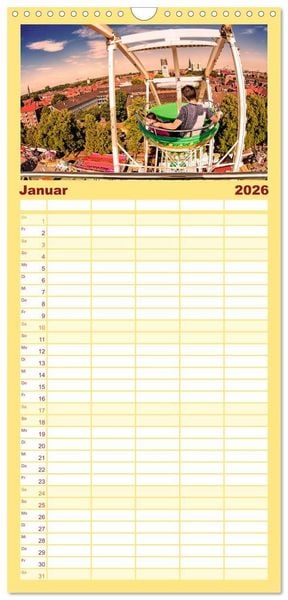 Produktbild: Familienplaner 2026 - Abenteuer M&uuml;nster - Echt jovel! mit 5 Spalten (Wandkalender, 21 x 45 cm) CALVENDO