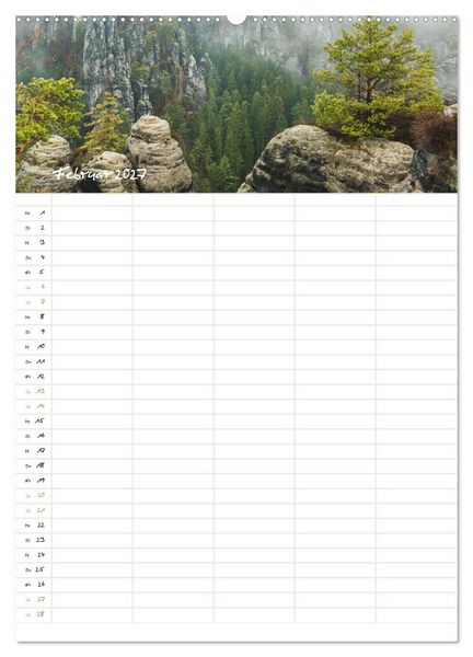 Produktbild: Familienkalender - Das Elbsandsteingebirge (Wandkalender 2027 DIN A2 hoch), CALVENDO Monatskalender