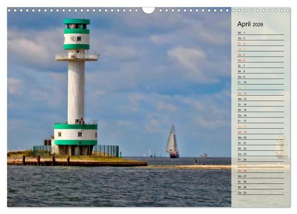 Produktbild: Leuchtt&uuml;rme - maritime Wegweiser in Deutschland (Wandkalender 2026 DIN A3 quer), CALVENDO Monatskalender