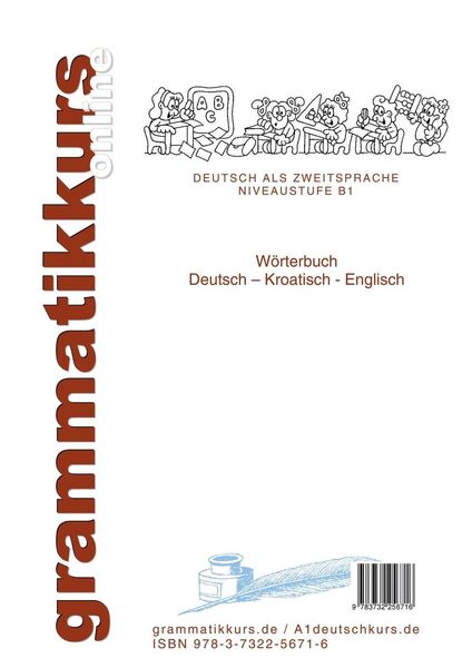 Produktbild: W&ouml;rterbuch Deutsch - Kroatisch - Englisch Niveau B1