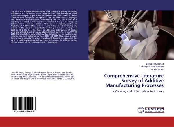 Produktbild: Comprehensive Literature Survey of Additive Manufacturing Processes